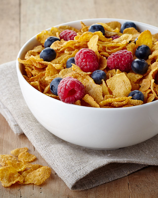 Cereal in a white bowl